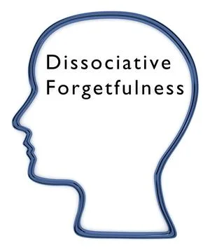 Dissociative Forgetfulness concept Stock Illustration