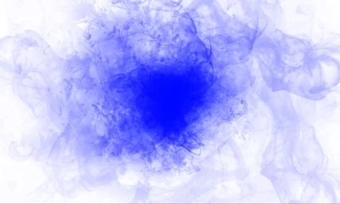 Dissolution of Blue Ink Drop in Water Illustrazione stock