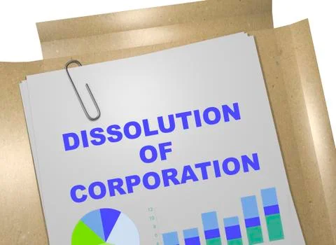 Dissolution of Corporation concept Illustration