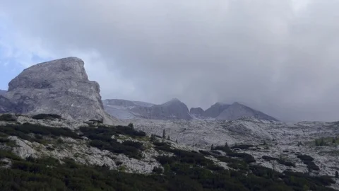Dissolution of the Marmolada Glacier on the Dolomites Timelapse Stock Footage 81002530