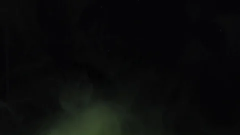 The dissolution paints in water.Yellow on black  background Stock Footage 108269127