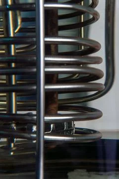 Dissolution Test A metal object with a spiral design Stock Photos