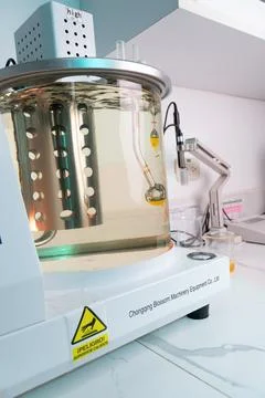 Dissolution Test oil and temperature testing machine Stock Photos