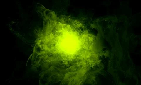 Dissolution of Yellow Ink Drop in Water Illustrazione stock