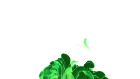 Dissolve GREEN ink in water or fume in air for effects and compositing with Stock Footage