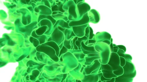 Dissolve GREEN ink in water or fume in air for effects and compositing with Stock Footage
