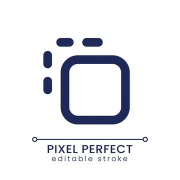 Dissolve pixel perfect linear ui icon Stock Illustration