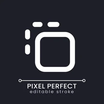 Dissolve pixel perfect white linear ui icon for dark theme Stock Illustration