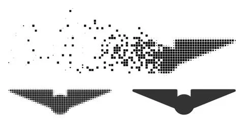 Dissolved Dot Halftone Aviation Icon イラスト素材