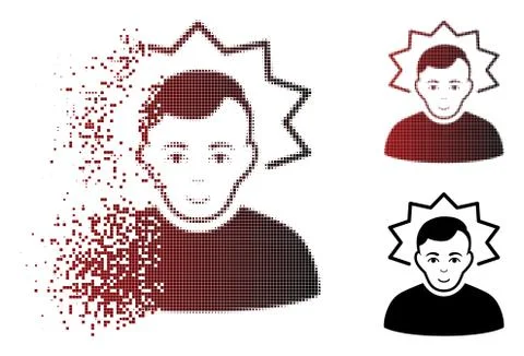 Dissolved Dot Halftone Inventor Icon 스톡 일러스트
