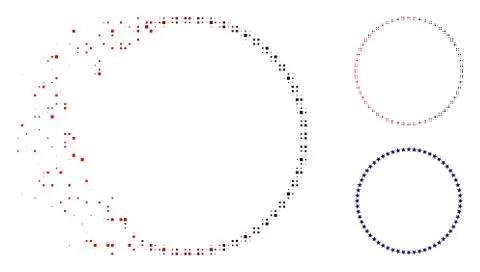 Dissolved Dot Halftone Star Circle Icon イラスト素材
