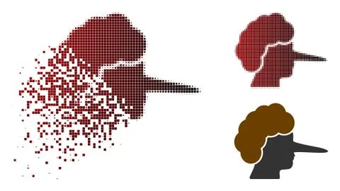 Dissolved Dotted Halftone Lier Icon Illustrazione stock