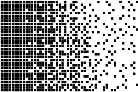 Dissolved filled square dotted vector icon with disintegration effect. Vector 库存插图