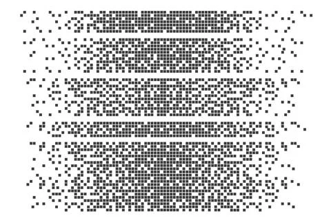 Dissolved filled square dotted vector icon with disintegration effect. Vector Stock Illustration