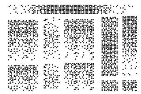 Dissolved filled square dotted vector icon with disintegration effect. Vector 스톡 일러스트