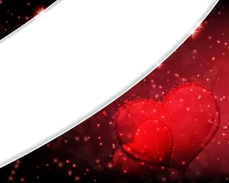 Dissolved valentines day hearts Stock Illustration