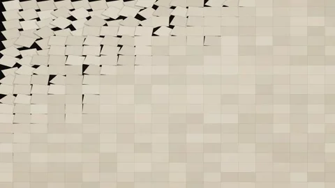 Dissolving Beige Square Grid Loop - Minimal Light Mosaic Reveal Backdrop Stock Footage 341567908