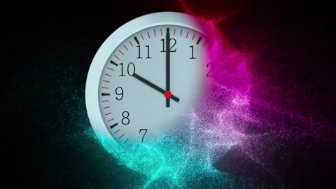 Dissolving clock Stock Footage 313838379
