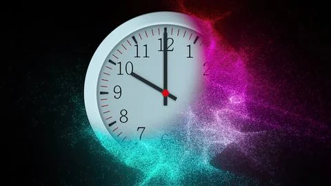 Dissolving clock Illustrazione stock