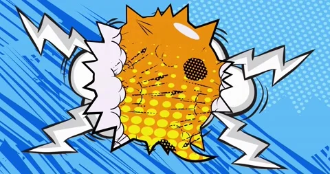 Dissolving Comic Book Bubble Stock Footage 165576325
