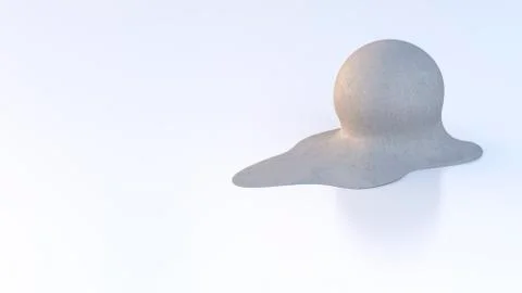 Dissolving concrete ball Illustrazione stock