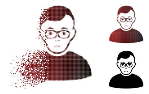 Dissolving Dot Halftone Downer Icon イラスト素材