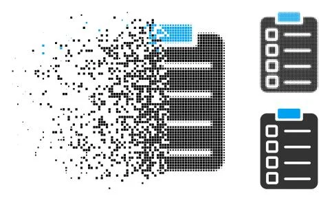 Dissolving Dot Halftone Test Tasks Icon 스톡 일러스트