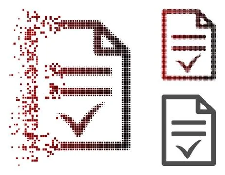 Dissolving Dotted Halftone Agreement Document Icon 스톡 일러스트