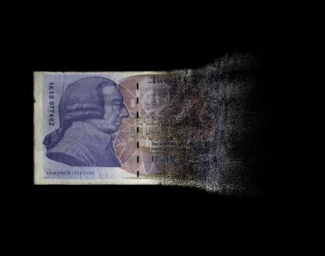 Dissolving Pound Cash Note Stock Illustration