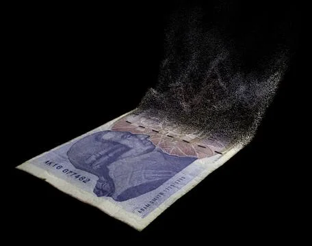 Dissolving Pound Cash Note Stock Illustration