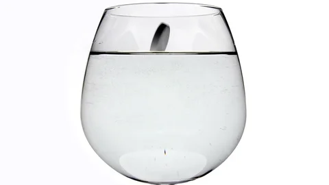 Dissolving Tablet In A Glass Stock Footage 86493838