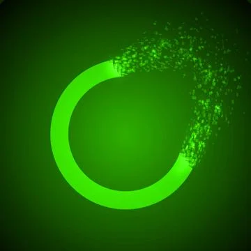 Dissolving torus shape. green version. Stock Illustration