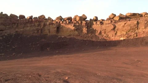 Dissued quarry in Makhtesh Ramon Stock Footage 234605146