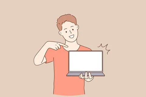 Distance and e-learning education concept Illustrazione stock