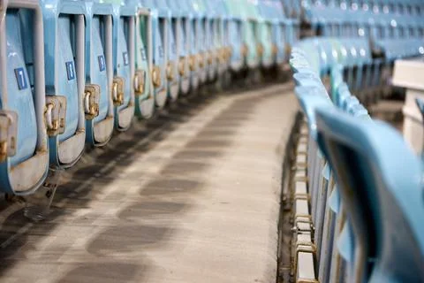 Distance between rows seats with enough space to make it convenient and easy Stock Photos