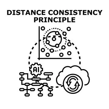 Distance consistency principle in data science computing 库存插图