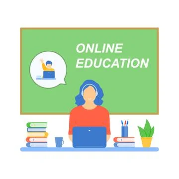 Distance education Stock Illustration