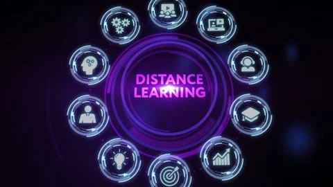 Distance education remote learning e-learning. Stock Footage 198709299