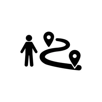 Distance icon illustration isolated vector sign symbol Stock Illustration