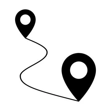 Distance icon vector for graphic design, logo, website, social media, mobile Stockillustratie