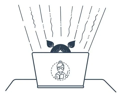 Distance learning for children Stock Illustration