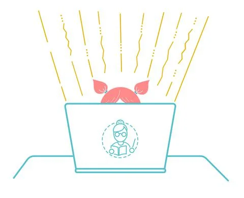 Distance learning for children Stock Illustration