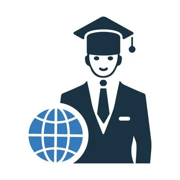 Distance, learning, education icon. Simple editable vector design isolated .. イラスト素材