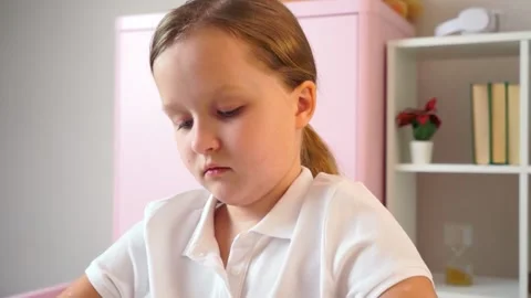 Distance learning at home. Stock Footage 148411453