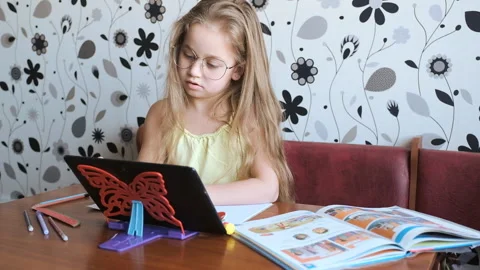 Distance learning. Home online learning.... | Stock Video | Pond5