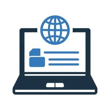 Distance, learning icon. Simple editable vector design isolated on a white .. Stock Illustration