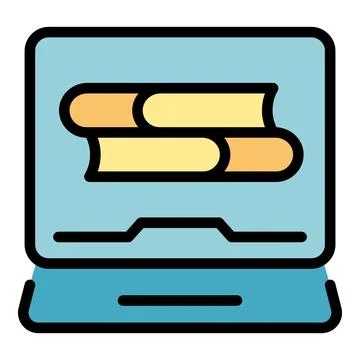 Distance learning icon vector flat Stock Illustration