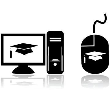 Distance learning Stock Illustration