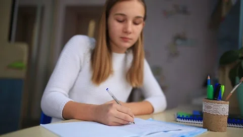 Distance learning online education Stock Footage 146584322