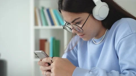 Distance learning online at virtual lesson class Stock Footage 169354854